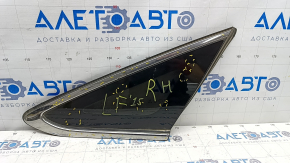 Window blind glass rear right Hyundai Sonata 15-17 petrol, scratches on chrome, scratches on glass