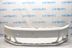 Bare front bumper VW Jetta 11-14 USA white LB9A, scratches, non-factory holes