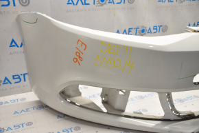 Bare front bumper VW Jetta 11-14 USA white LB9A, scratches, non-factory holes