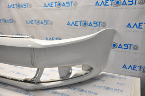 Bare front bumper VW Jetta 11-14 USA white LB9A, scratches, non-factory holes