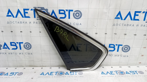 Window blind glass rear left VW Passat b7 12-15 USA chrome, scratches on chrome, scratches on glass