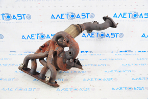 Exhaust manifold with catalytic converter Mazda 3 14-18 BM corrugated pipe torn