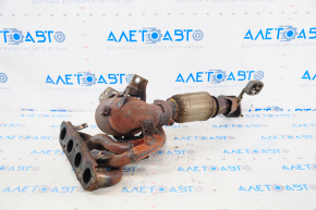 Exhaust manifold with catalytic converter Mazda 3 14-18 BM corrugated pipe torn