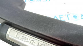 Rear right door sill trim Lexus CT200h 11-17 black with chrome trim, bumps on chrome, worn