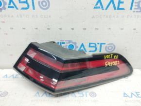 Lamp outer wing right Chevrolet Volt 11-15 LED scratches, glass defect along the edge