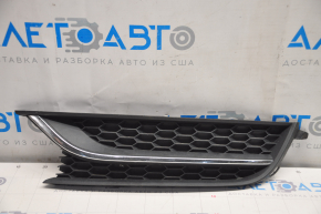 Front bumper grille left VW Passat b7 12-15 USA without fog lights, with molding, sand, broken mount