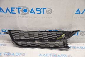Front bumper grille left VW Passat b7 12-15 USA without fog lights, with molding, sand, broken mount