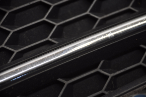 Front bumper grille left VW Passat b7 12-15 USA without fog lights, with molding, sand, broken mount