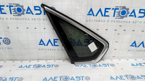 Window blind glass rear left VW Passat b8 16-19 USA chrome, scratches on chrome, scratch on glass