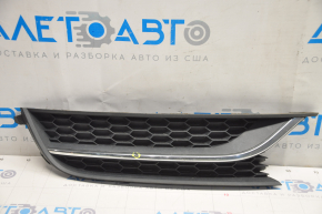 Front bumper grille right VW Passat b7 12-15 USA without fog lights, with molding, sand, chip, broken mount