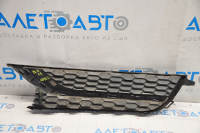 Front bumper grille right VW Passat b7 12-15 USA without fog lights, with molding, sand, chip, broken mount