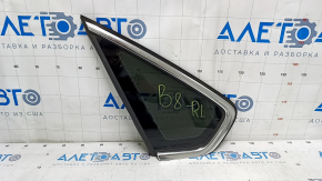 Window blind glass rear left VW Passat b8 16-19 USA chrome, scratches on chrome, scratch on glass
