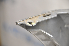 Bare front bumper VW Passat b7 12-15 USA graphite LD7X, pressed, scratches, non-factory holes, cracks in fasteners