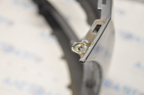 Bare front bumper VW Passat b7 12-15 USA graphite LD7X, pressed, scratches, non-factory holes, cracks in fasteners