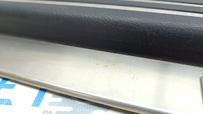 Front right door sill trim Lexus LS460 LS600h 07-12 black, worn, nicks on chrome, broken mount