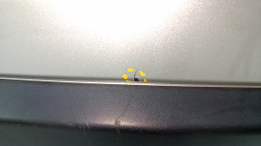 Bare rear bumper Nissan Rogue 17 - silver, scratches, dent, broken fasteners