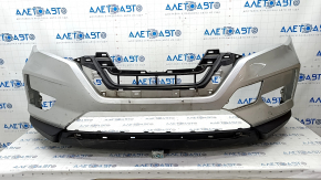 Bare front bumper Nissan Rogue 17 - silver, scratches, dents