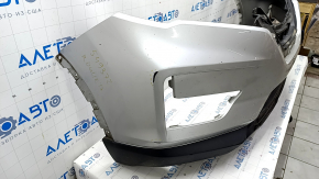 Bare front bumper Nissan Rogue 17 - silver, scratches, dents