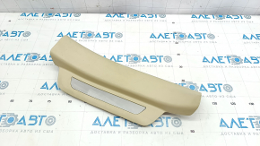 Door sill trim rear right Lexus RX350 RX450h 10-15 beige, with chrome trim, bumps on chrome, broken fastener