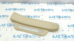 Lexus RX350 RX450h 10-15 rear right door sill trim, beige, with chrome trim