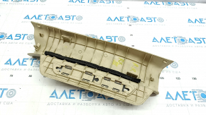 Lexus RX350 RX450h 10-15 rear right door sill trim, beige, with chrome trim