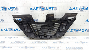Radiator grill grill Nissan Rogue 17-18 without camera, without emblem, sand