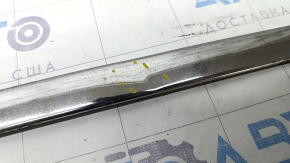 Upper door molding front right Nissan Rogue 14-20 chrome, broken fastening, dent