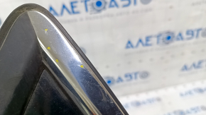 Window blind glass rear left VW Jetta 19- chrome scratches on chrome, scratches on glass