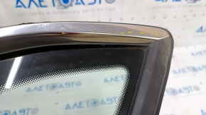 Window blind glass rear right VW Jetta 19- chrome, scratches on chrome, scratches on glass