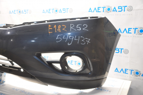 Bare front bumper Nissan Pathfinder 13-16 prerest, blue RBG, scratches, non-factory holes