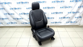 Chevrolet Volt 11-15 passenger seat with airbag, mechanical, heated, leather, black, cracks in leather, scratch