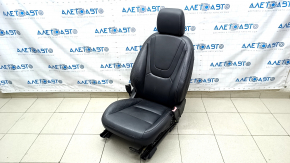 Chevrolet Volt 11-15 passenger seat with airbag, mechanical, heated, leather, black, cracks in leather, scratch