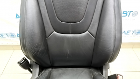 Chevrolet Volt 11-15 passenger seat with airbag, mechanical, heated, leather, black, cracks in leather, scratch