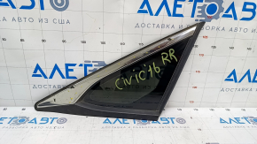 Window blind glass rear right Honda Civic X FC 16-21 4d scratches on chrome