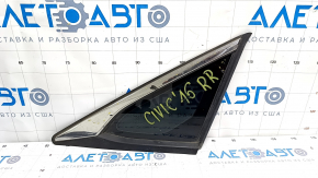 Window blind glass rear right Honda Civic X FC 16-21 4d scratches on chrome, scratches on glass