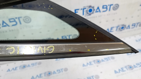 Window blind glass rear left Honda Civic X FC 16-21 4d scratches on chrome, scratches on glass