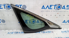 Window blind glass rear left Honda Accord 18-22 chrome scratches on chrome, scratches on glass
