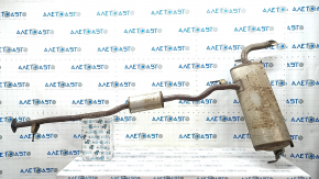 Rear muffler with barrels Nissan Rogue 14-20 rusty, dented