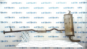 Rear muffler with barrels Nissan Rogue 14-20 rusty, dented