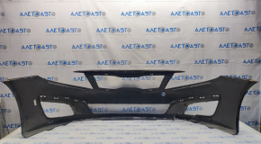 Front bumper bare Kia Optima 14-15 rest, black ABP, cracked, broken fastenings, scratches, fractures, pressed