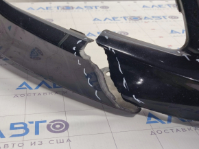 Front bumper bare Kia Optima 14-15 rest, black ABP, cracked, broken fastenings, scratches, fractures, pressed