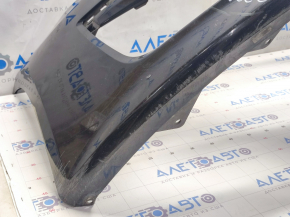 Front bumper bare Kia Optima 14-15 rest, black ABP, cracked, broken fastenings, scratches, fractures, pressed