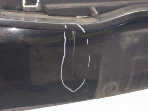 Front bumper bare Kia Optima 14-15 rest, black ABP, cracked, broken fastenings, scratches, fractures, pressed