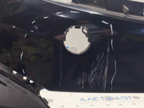 Front bumper bare Kia Optima 14-15 rest, black ABP, cracked, broken fastenings, scratches, fractures, pressed