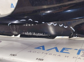 Front bumper bare Kia Optima 14-15 rest, black ABP, cracked, broken fastenings, scratches, fractures, pressed