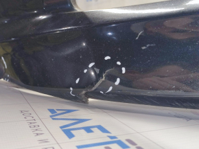 Front bumper bare Kia Optima 14-15 rest, black ABP, cracked, broken fastenings, scratches, fractures, pressed
