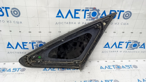 Rear left blind window glass Hyundai Azera 12-17 with chrome molding, molding defect, scratch on glass