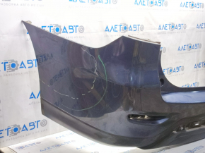 Bare rear bumper Nissan Pathfinder 13-16 pre-rest, blue RBG, without parking sensors, scratches, pressed