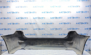 Bare rear bumper Nissan Pathfinder 13-16 pre-rest, blue RBG, without parking sensors, scratches, pressed