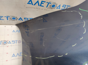 Bare rear bumper Nissan Pathfinder 13-16 pre-rest, blue RBG, without parking sensors, scratches, pressed